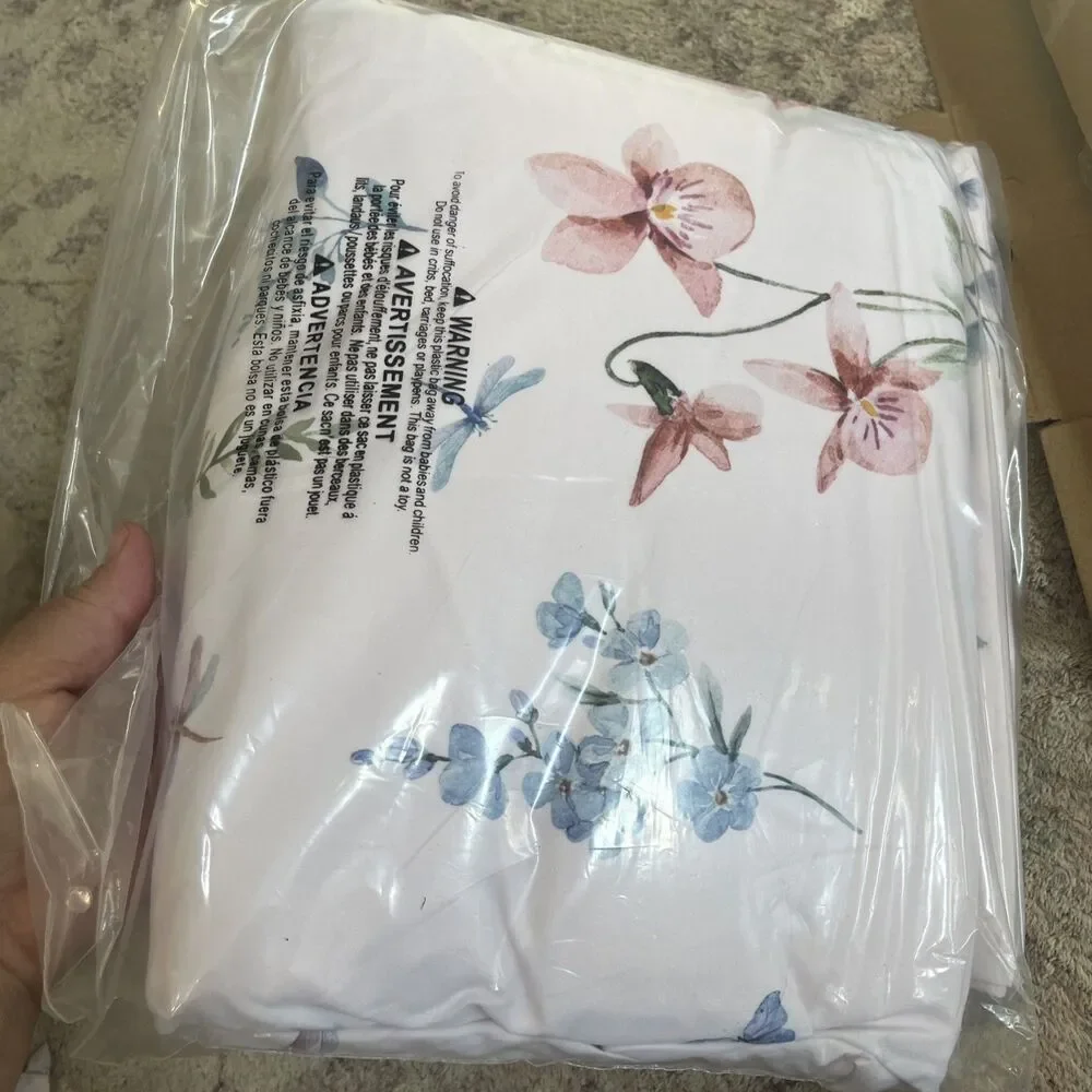 Ultra Soft Floral Duvet Cover Queen Size, Printed Bedding Set 3 Pieces,
